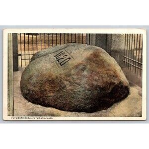 Postcard Massachusetts Plymouth Rock 1620 Pilgrim Landing MA Unposted c1920s